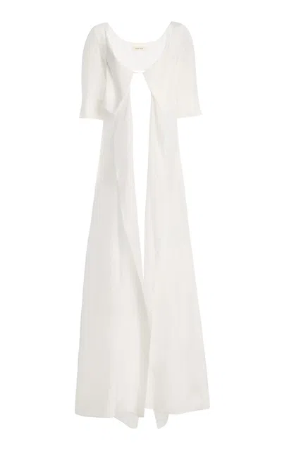Colleen Allen Regency Silk Voile Duster In White