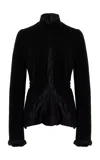 Colleen Allen Shrunken Fleece Jacket In Black