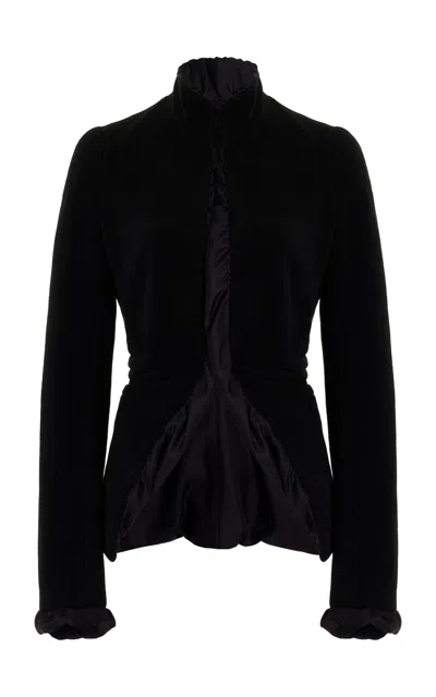 Colleen Allen Shrunken Fleece Jacket In Black