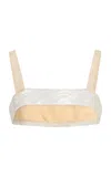 Colleen Allen Silk And Lace Bra In Neutral