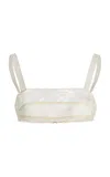 Colleen Allen Silk And Lace Bra In White