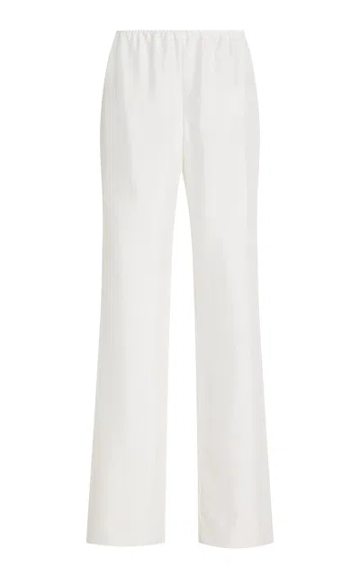 Colleen Allen Silk Slip Pants In White