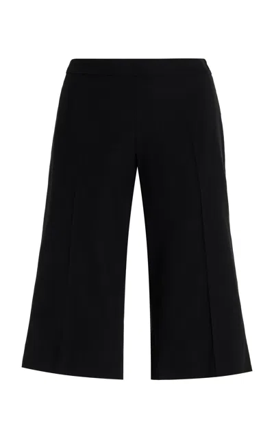 Colleen Allen Stretch Wool Bootcut Short In Black