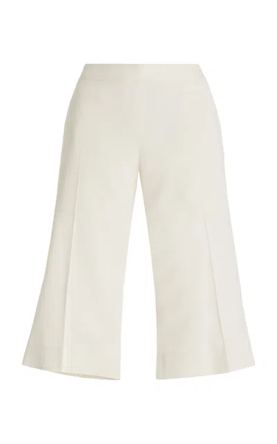 Colleen Allen Stretch Wool Bootcut Short In Ivory