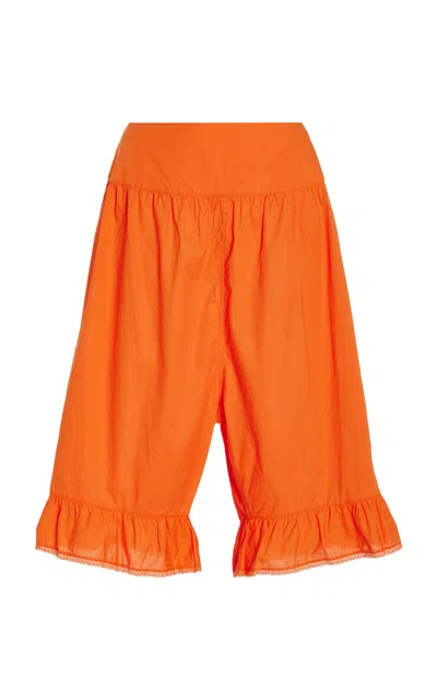 Colleen Allen Victorian Cotton Bloomers In Orange
