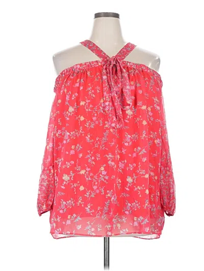 Pre-owned Colleen Lopez 3/4 Sleeve Blouse In Pink