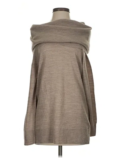 Pre-owned Colleen Lopez 3/4 Sleeve Turtleneck In Brown