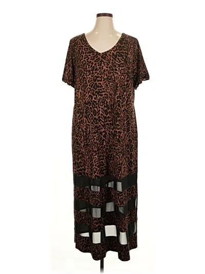 Pre-owned Colleen Lopez Casual Dress In Brown