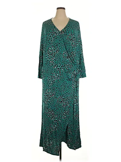 Pre-owned Colleen Lopez Casual Dress In Teal