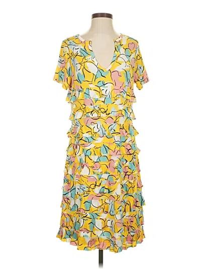 Pre-owned Colleen Lopez Cocktail Dress In Yellow