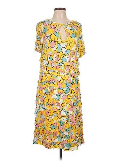Pre-owned Colleen Lopez Cocktail Dress In Yellow