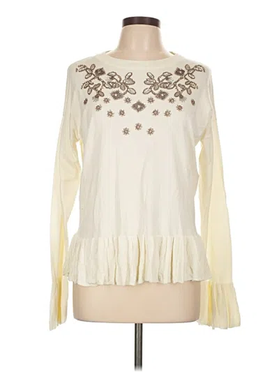 Pre-owned Colleen Lopez Pullover Sweater In Ivory