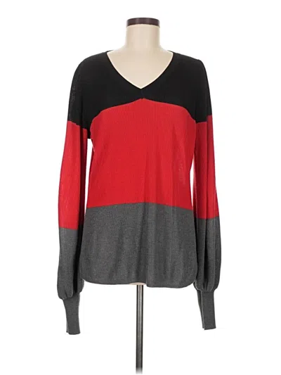Pre-owned Colleen Lopez Pullover Sweater In Red