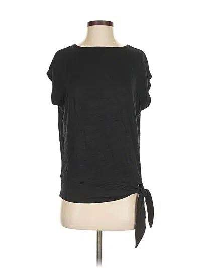 Pre-owned Colleen Lopez Short Sleeve Top Black Boatneck Tops