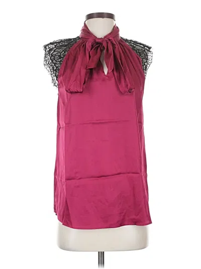 Pre-owned Colleen Lopez Sleeveless Blouse In Burgundy