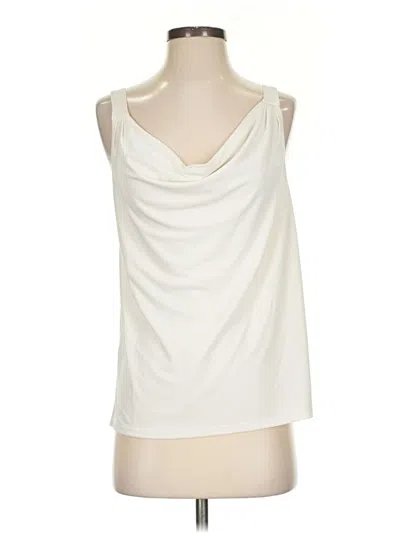 Pre-owned Colleen Lopez Sleeveless Blouse In White
