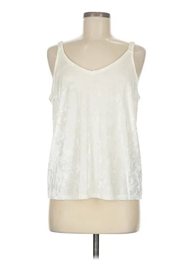 Pre-owned Colleen Lopez Sleeveless Blouse In White