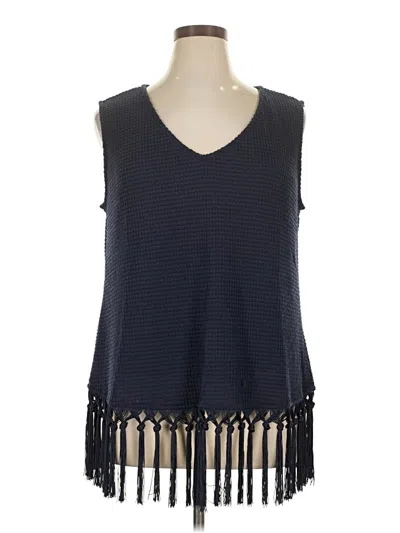 Pre-owned Colleen Lopez Sweater Vest In Blue