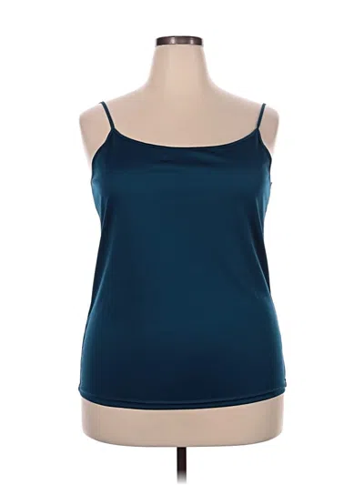 Pre-owned Colleen Lopez Tank Top Blue Strapless Neckline Tops