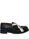 College Criss-cross Strap Loafers In Black