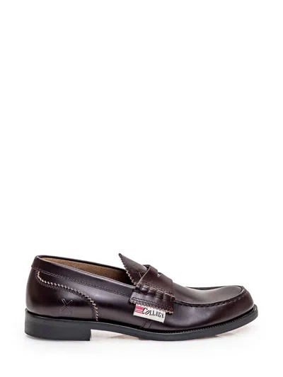 College Leather Loafer In Brown