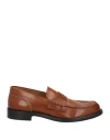 College Man Loafers Brown Size 9 Soft Leather