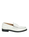 College Woman Loafers Off White Size 7 Leather In Off White