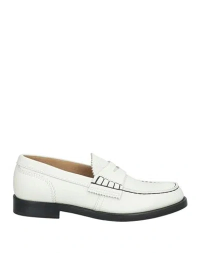 College Woman Loafers Off White Size 7 Leather