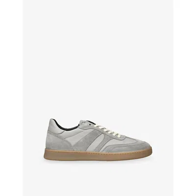Collegium Mens Pillar Court Iii Leather Trainers Grey Eur 42 / 8 Uk