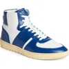Collegium Pillar Destroyer High Top Sneaker In White/imperial Blue