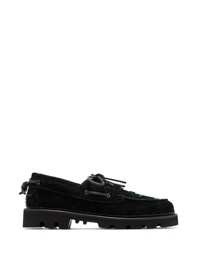 Collegium Pillar Taos Bead-embellishment Boat Shoes In Black