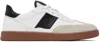 Collegium Pillar Court Ii Leather Sneakers In White/black