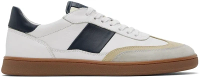 Collegium White & Navy Pillar Court Ii Trainers In White / Navy