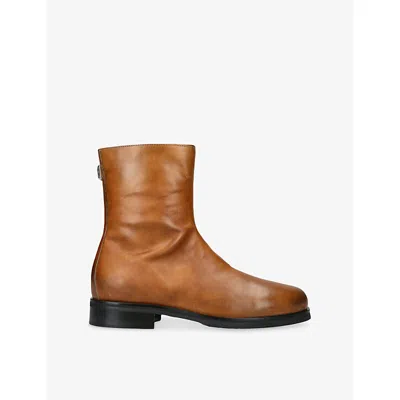 Collegium Womens Stivale Leather Ankle Boots Tan Eur 42 / 8 Uk