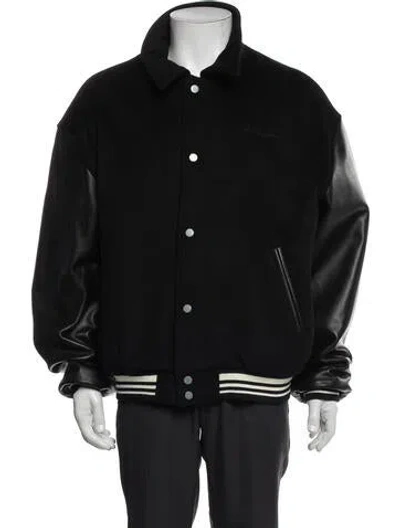 Pre-owned Collegium Wool Varsity Jacket In Black