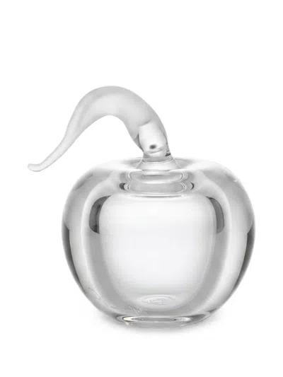 Collevilca Apple-shaped Crystal Sculpture In White