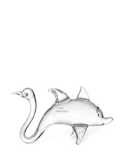 Collevilca Chimera Dolphin-swan Crystal Statue In Transparent