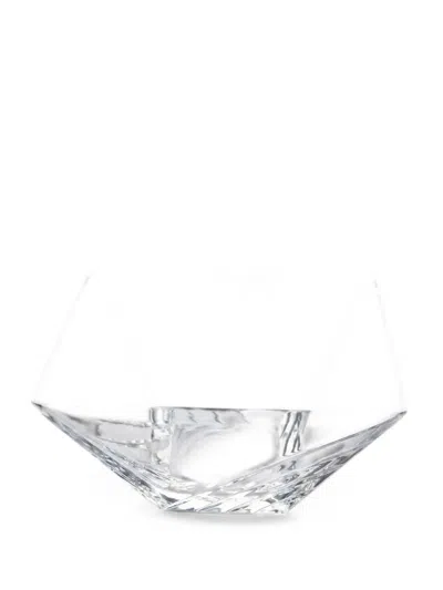 Collevilca Dallas Geometric Crystal Bowl In Transparent