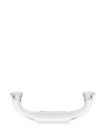 Collevilca Gondola Crystal Candle Holder In White