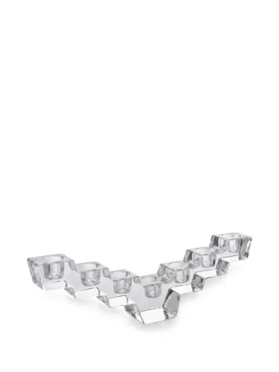 Collevilca Ora Zig-zag Candle Holder In Transparent