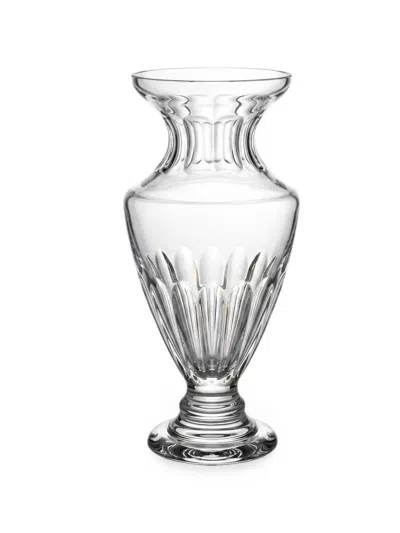 Collevilca Tulipano Fluted Crystal Vase In Black