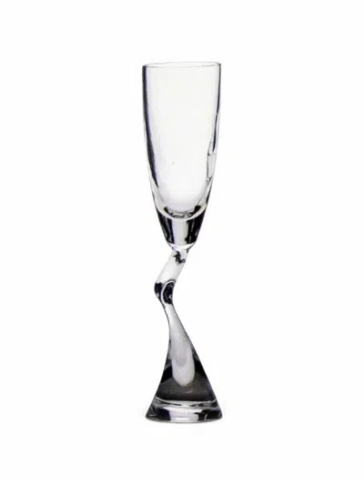 Collevilca Vestale Twisted-stem Flute Glasses (set Of Six) In White