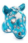 Collina Strada Baby Pony Ring In Turquoise Freckle In Multi