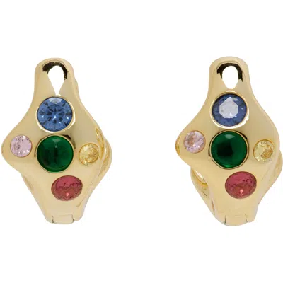 Collina Strada Bat Earrings In Gold Multi