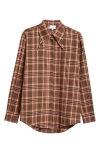 COLLINA STRADA COLLINA STRADA BAT PLAID ORGANIC COTTON FLANNEL BUTTON-UP SHIRT