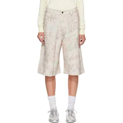 Collina Strada Beige Chason Shorts In Gray