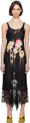Collina Strada Black Anemone Midi Dress