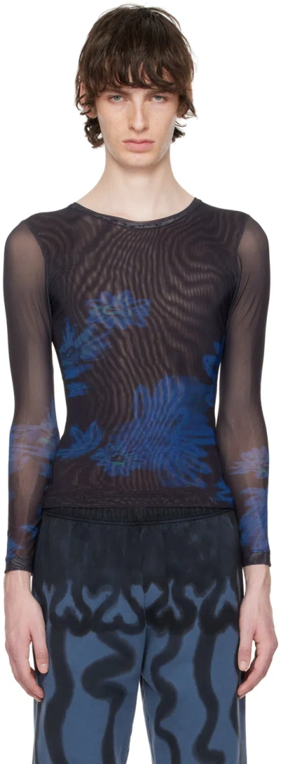 Collina Strada Black Cardio Long Sleeve T-shirt In Basically Black