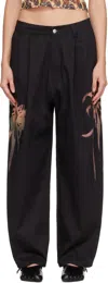 Collina Strada Black Catchfly Trousers In Pink