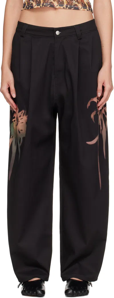 Collina Strada Black Catchfly Trousers In Pink